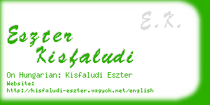 eszter kisfaludi business card